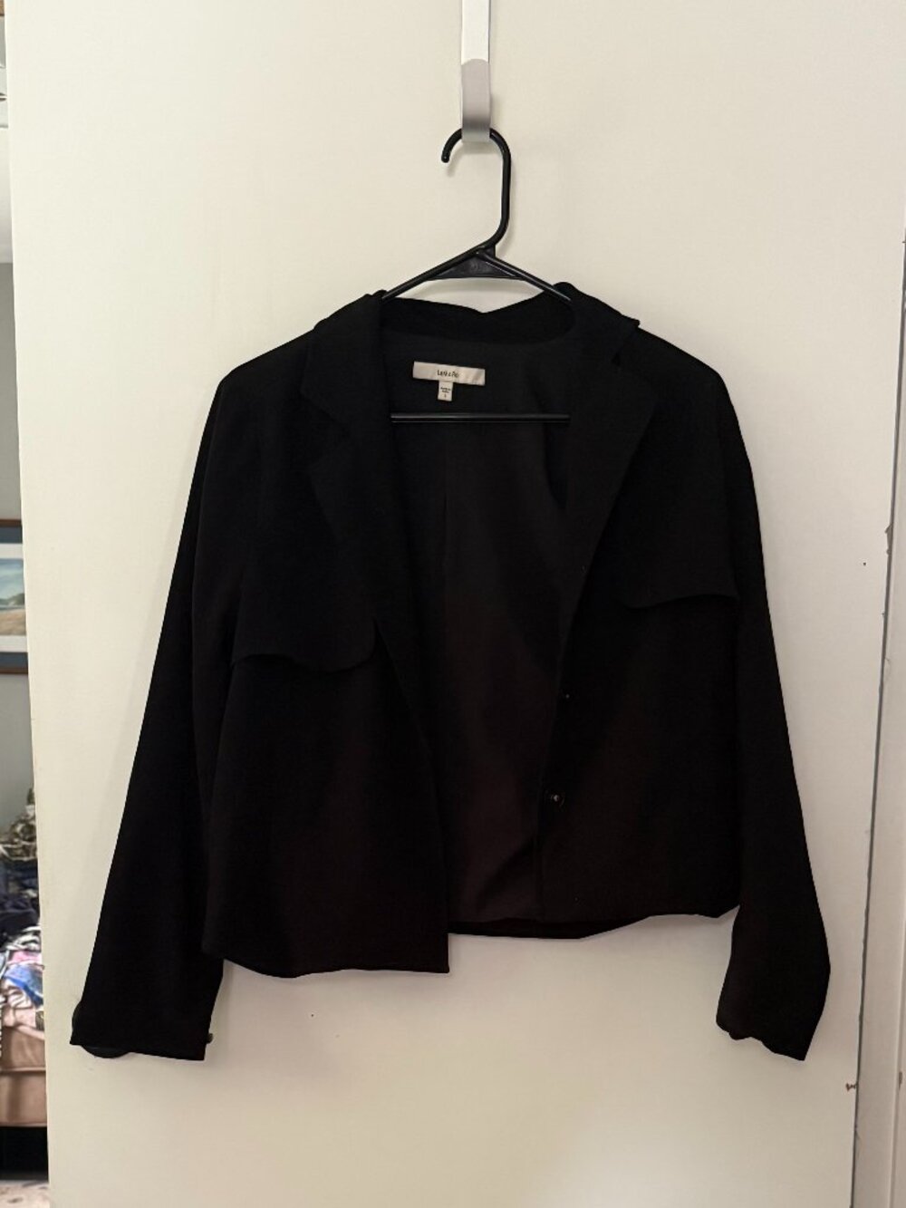Lark & Ro Black Cropped Jacket Size S